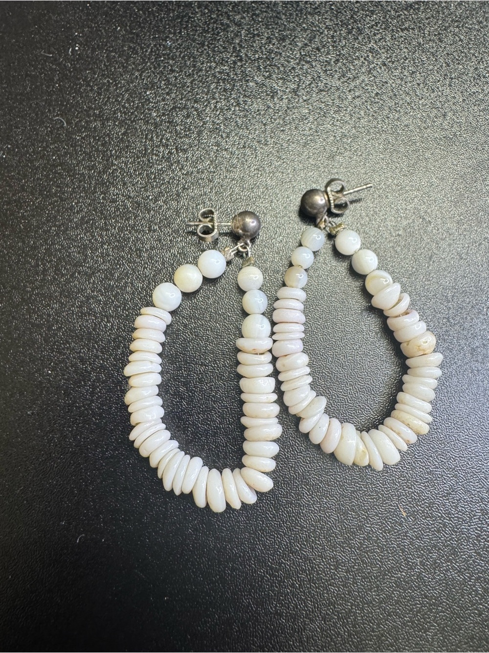 925 shell drop earrings